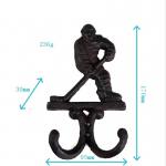 Ice Hockey Rustic Cast Iron Coat Hooks Cast Iron Crafts for sale