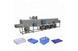 China Vegetable Storage Plastic Crate Cleaning Machine , Turnover Industrial Crate Washers supplier