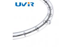 China Round Right Angle Heater Halogen Tube 2100W Transparent  IR diameter 161mm supplier
