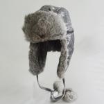 Unisex Factory Direct Custom Russian Style Rabbit Fur Trapper Hat for sale