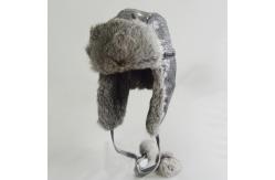 China Unisex Factory Direct Custom Russian Style Rabbit Fur Trapper Hat supplier