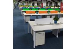 China Customized White 4 Seat Office Workstation Cubicle Staff Workstation Desk supplier