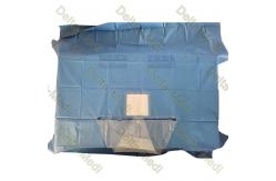 China Sterile Craniotomy Drape With Fenestration Incise Film And Fluid Collection Pouch supplier