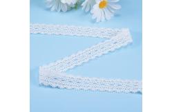 China 1/2 Inch Width Cotton Lace Trim Embroidery White Ribbon Lace supplier