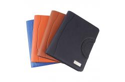 China Waterproof A4 Leather Portfolio Case , Handheld Leather File Folder With Zipper supplier