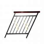 Black Gold Industrial Stair Railing Metal Balustrade For Decking Post Picket System for sale