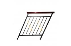 China Black Gold Industrial Stair Railing Metal Balustrade For Decking Post Picket System supplier