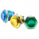 16 mm high metal button switch reset button switch instantly alumina red green yellow blue black 3 a / 250 VDC for sale