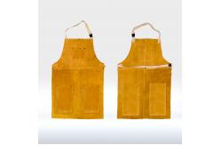 China Barber Butcher Pockets Apron BBQ Tools 100% Leather Materials Fashion Designing supplier