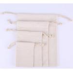 Drawstring bags cotton material reusable canvas shopping bags custom logo for sale
