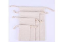China Drawstring bags cotton material reusable canvas shopping bags custom logo supplier
