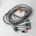 Colin Compatible 5 Lead Ecg Cable , Gray Patient Cable For ECG Machine for sale