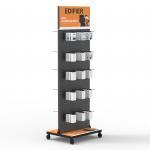 Customizable Mobile Phone Accessories Metal Rolling Display Rack For Shops And Shopping Centers for sale
