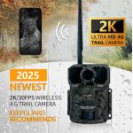 4G cellular Trail Camera fast trigger 1-9 captures 32MP APP control solar panel hunting accessories for sale