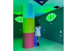 China Team Building Interactive Escape Activate Led Light Wall Game Devil Eye Gaming Room supplier