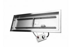 China Silver Linear Trough Gas Fire Pit Insert  65000 BTU Fire Pit Burner Plate supplier