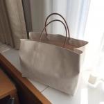 Large Capacity Natural Canvas Grocery Totes , Ladies Cloth Canvas Bags