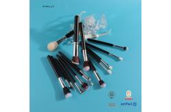 China Black Powder Makeup Brushes Set With Foundation Eyeshadow Fluffy supplier