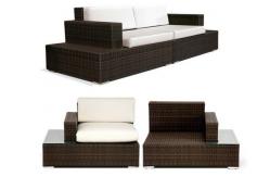 China 3pcs poly wicker sofas  supplier