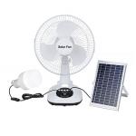 Portable Solar Outdoor Electric Fan For Camping Charging Table Power Bank 12 Inch for sale