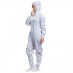 5mm Grid Anti Static Garments Polyester Cotton Clean Room Smock for sale