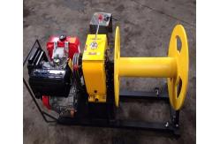 China Gasoline / Diesel Engine Cable Winch Puller Take Up Winch Stringing Equipment 2 Ton supplier