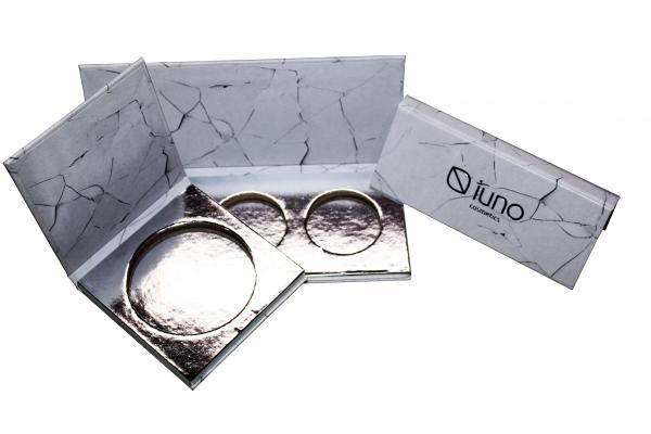 Handmade Empty Blush Palette Shiny Silver Paper Luxury Makeup Palette