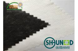 China Optical White Non Woven Interlining With Nylon / Polyester Composition supplier