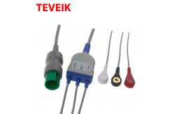 China IEC Snap Connector One Piece Monitor DB 9 Pin ECG Cable supplier