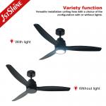 Remote Control 220V 50HZ 6 Speed LED Ceiling Fan With 3 Wood Blades