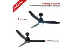 China Remote Control 220V 50HZ 6 Speed LED Ceiling Fan With 3 Wood Blades supplier