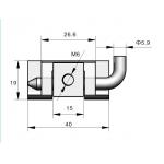 Bright Chrome Window Door Hinges Commercial Adjustable Waterproof