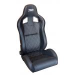 Adjustable Black PVC/PU Racing Seat / Sports Racing Car Seat with single slider for sale