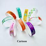 Custom Printed Paper Wristbands Sequential Numbering Barcoding For Security