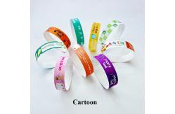 China Custom Printed Paper Wristbands Sequential Numbering Barcoding For Security supplier