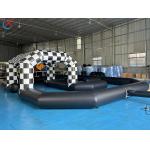 Black And White Factory Inflatable Large Track Racing Inflatable Obstacle Course