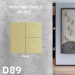 Hotel Light RS485 Modbus Wall Switch Metal With Customize Words for sale