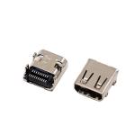 Gold Plated Micro HDMI Cable Connectors 19 pin DIP+SMT d type female connector for sale