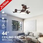 44 Inch AC Motor Modern Dimmable LED Ceiling Fan ABS Plastic Blades for sale