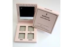 China 4 Pan 27mm Empty Blush Palette C2S Paper Greyboard Hot Foil Stamping supplier