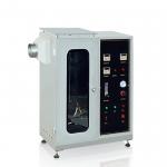Inlet Holes Flammability Testing Equipment , White Vertical Flame Retardant Performance Tester for sale