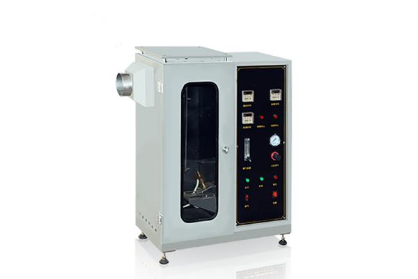 Inlet Holes Flammability Testing Equipment , White Vertical Flame Retardant Performance Tester