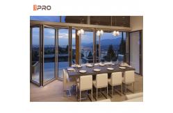 China Exterior Bi Folding Glass Door Aluminium Folding Doors Saves Space supplier