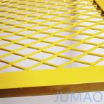 Yellow Architectural Expandable Metal Lath Panels Room Divider