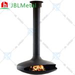 Indoor Home Wood Charcoal Ceiling Suspended Fireplace Black color for sale