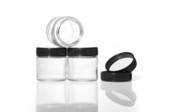 China Luxury Empty Cosmetic Jars Round Glass Cream Jars Face Cream Container With Lid supplier