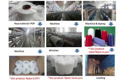China High Strength Hank Nylon Yarn 70D / 24F / 2  Count Good Elasticity Customized supplier