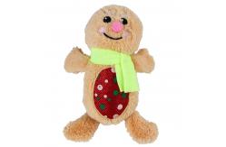 China 18cm cute apperance smile plush pet toy with sound for teeth cleaning supplier