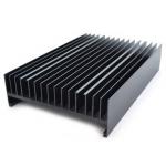 Powder painted Aluminium Heatsink Extrusions Black With CNC Machining for sale