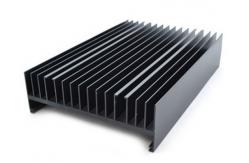 China Powder painted Aluminium Heatsink Extrusions Black With CNC Machining supplier